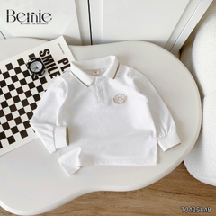 Áo thun áo polo tay dài thêu phù hiệu sắc nét cho bé trai 1 đến 7 tuổi BERNIE T0425A48