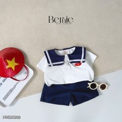 Set thủy thủ bé trai bé gái học sinh thêu lá cờ đỏ yêu nước Việt Nam 1 đến 8 tuổi Bernie H0625B08