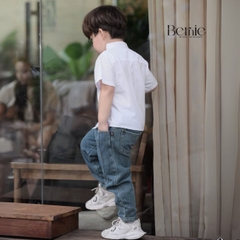 Quần jean dài quần denim can thân trước cho bé trai phong cách sành điệu size 11 tới 28kg BERNIE 25Q004