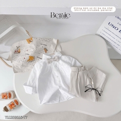 Set bộ vest dài tay 3 chi tiết Vest quần nơ cho bé trai phong cách hàn quốc đi tiệc đi chơi 1 đến 7 tuổi BERNIE T1123B015