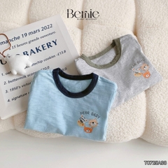 Áo thun áo phông tay dài họa tiết Animal unisex cho bé trai bé gái đi học đi chơi 9 đến 27kg BERNIE T0725A38