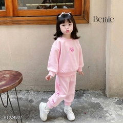 Set bộ dài nỉ bông họa tiết sinh nhật dễ thương cho bé gái từ 9kg tới 25kg BERNIE KIDS 0824B25