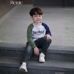 Áo thun áo phông cho bé trai tay dài raplang họa tiết ô tô size 9 đến 28kg BERNIE H0725A27
