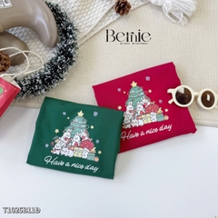 Set bộ cộc tay cho bé trai bé gái họa tiết giáng sinh noel Jinger bell đỏ xanh 9 đến 25kg T1025B11Đ