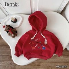 Áo noel áo hoodie tay dài màu đỏ giáng sinh cho bé trai bé gái Mery Christmas size 1 đến 7 tuổi BERNIE H1025A44