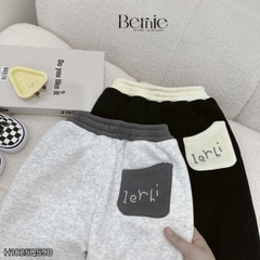 Quần dài quần nỉ lót lông Lerhi phối màu cho bé trai phong cách sành điệu size 10 tới 29kg BERNIE H1025Q59Đ