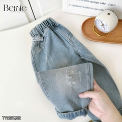 Quần jean dài quần denim dáng baggy xước cho bé trai Style hàn quốc size 11 tới 28kg BERNIE T1125Q52