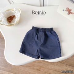 Set bộ tay ngắn áo cổ trụ họa tiết Gấu bóng chày kèm quần short bé trai size 9 tới 28kg BERNIE H1025B54