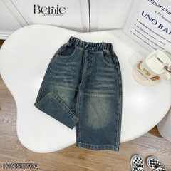 Quần jean quần denim dài ống suông STREET wash mài nhẹ cho bé trai bé gái size 9 tới 25kg BERNIE H1025B77Đ
