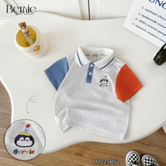 Set bộ polo tay ngắn họa tiết thêu Birthday Bernie cho bé trai kèm quần short jean size 9 tới 28kg BERNIE H1025B52