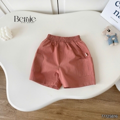  Set sơ mi 3 chi tiết áo tay ngắn họa tiết ô tô áo ba lỗ kèm quần short kaki cho bé trai 9 tới 28kg BERNIE T1125B16