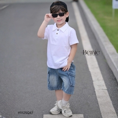 Quần short quần jean túi hộp cho bé trai đi chơi đi học size 11kg tới 28kg BERNIE KIDS H1125Q47