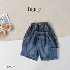  Quần short quần jean denim túi hộp cho bé trai đi chơi đi học size 11kg tới 28kg BERNIE KIDS T1225Q37