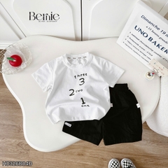 Set bộ thể thao Football cho bé trai áo tay ngắn họa tiết in chữ và số 10 kèm quần short size 9 tới 28kg BERNIE H1125B36