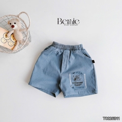 Set bộ bé trai áo thun tanktop họa tiết 5 Chú cún Cute kèm quần short denim size 9 đến 25kg BERNIE T0226B11
