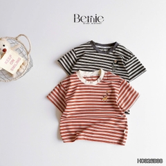Set bộ áo thun tay ngắn họa tiết kẻ ngang Safari kèm quần short kaki cho bé trai size 9 đến 28kg BERNIE H0326B38