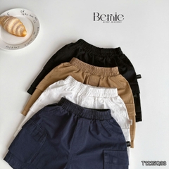 Quần short quần kaki đùi phối túi hộp 2 bên cho bé trai đi chơi đi học size 9 tới 28kg BERNIE T1225Q33
