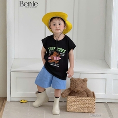 Set bộ unisex cho bé trai bé gái áo thun tanktop Style kèm quần short đi chơi đi biển size 1 tới 7 tuổi BERNIE H0326B36