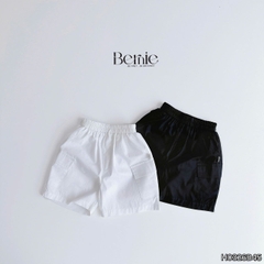  Set sơ mi 3CT cho bé trai áo tay ngắn phối cà vạt kèm quần short bé đi học đi chơi 11 tới 28kg BERNIE H0326B45