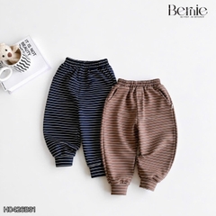 Set bộ dài tay cho bé trai áo polo cổ dệt Lucky Stories phối quần dài kẻ sọc size 11 tới 28kg BERNIE H0426B31