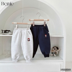 Set bộ dài cho bé trai chất nỉ 2 da áo họa tiết Little Monkey kèm quần dài cho bé trai size 9 tới 28kg BERNIE H1025B81