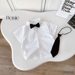 Set vest gi lê 5CT cho bé trai áo gi lê áo sơ mi quần short phụ kiện nơ cổ và cà vạt size 9 tới 25kg BERNIE H0726B27