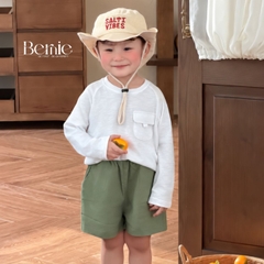 Mũ tai bèo có dây rút và nút bấm unisex cho bé trai bé gái đi chơi đi biển chụp hình xinh yêu 1 đến 4 tuổi BERNIE HL349