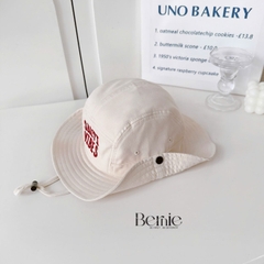 Mũ tai bèo có dây rút và nút bấm unisex cho bé trai bé gái đi chơi đi biển chụp hình xinh yêu 1 đến 4 tuổi BERNIE HL349