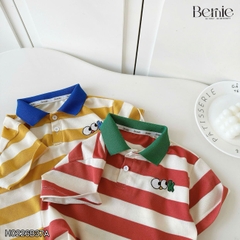 Áo thun áo polo tay ngắn họa tiết kẻ ngang sắc màu Ok cho bé trai size 9kg đến 25kg BERNIE H0226B37A