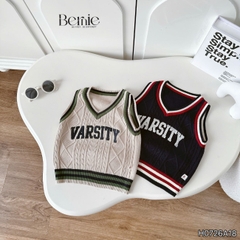 Áo gile len vặn thừng phong cách hàn quốc Varsity cho bé trai size 9 tới 25kg BERNIE H0726A18