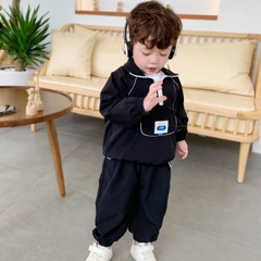 Bộ đồ sơ mi gió dài tay áo khoác gió thể thao quần dài cho bé trai bé gái có khóa kéo 1 đến 7 tuổi BERNIE Kids