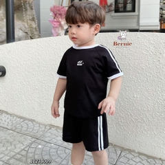 Set đồ bộ thun thể thao bóng đá số 10 messi cho bé trai chất thun cotton kèm quần ngắn từ 9 đến 24kg BERNIE