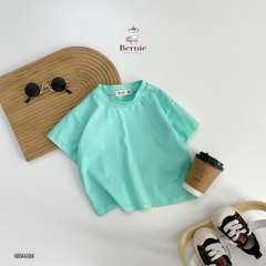 Áo phông trơn basic ngắn tay unisex cho bé trai bé gái cotton 4 chiều nhiều màu Bernie 1 đến 7 tuổi