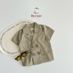 Áo khoác vest blazer cho bé trai bé gái phong cách hàn quốc lót 2 lớp BERNIE cho bé từ 9 đến 25kg