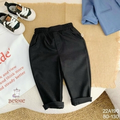 Set bộ vest bé trai 4 khuy màu xanh kèm quần dài phong cách hàn quốc cho bé 9 đến 25kg BERNIE 22A190