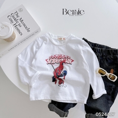 Áo phông áo thun dài tay họa tiết siêu nhân người nhện cho bé trai size 1 đến 7 tuổi BERNIE 0524A27