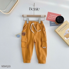Quần dài túi hộp phối tag cho bé trai phong cách thể thao sành điệu 1 đến 7 tuổi BERNIE 0524Q12