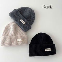 Mũ len tag chữ giữ ấm cho bé trai bé gái unisex phong cách hàn quốc 1 đến 5 tuổi BERNIE kids