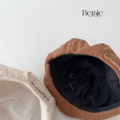 Mũ nồi thêu chữ Be happy bé trai bé gái unisex phong cách hàn quốc 1 đến 5 tuổi BERNIE kids