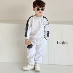Set bộ quần áo thun dài tay thu đông cho bé trai chất liệu nỉ bông 1 đến 7 tuổi BERNIE H0924B43