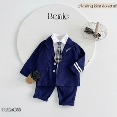 Set vest dài cho bé trai bé gái đồng phục phong cách hàn quốc kèm phụ kiện 1 đến 7 tuổi HH1024B10