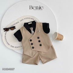 Set vest gile công tử hàn quốc cho bé trai thôi nôi sinh nhật đi tiệc 1 đến 7 tuổi BERNIE H1024B27