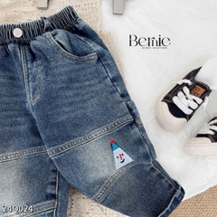 Quần dài quần denim túi hộp phong cách cho bé trai phong cách sành điệu 1 đến 7 tuổi BERNIE 24Q024