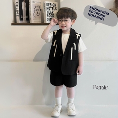 Set bộ Vest blazer công tử phong cách hàn quốc cho bé trai 1 đến 7 tuổi BERNIE 0724B17