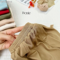 Đồ bộ unisex tay ngắn chất thun tăm cho bé trai bé gái họa tiết thêu gấu size từ 9 đến 24kg BERNIE H0125B14
