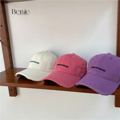 Mũ lưỡi trai kaki xước unisex cho bé trai bé gái thêu chữ phong cách Hàn quốc BERNIE 49-52cm cm bé 2 đến 6 tuổi 