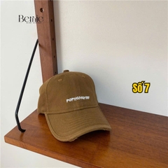 Mũ lưỡi trai kaki xước unisex cho bé trai bé gái thêu chữ phong cách Hàn quốc BERNIE 49-52cm cm bé 2 đến 6 tuổi 