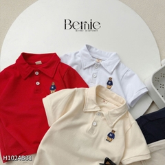 Set bộ cộc tay thun cotton họa tiết hình in lạ mắt phong cách hàn quốc cho bé trai 1 đến 7 tuổi BERNIE H1024B31