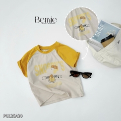o thun tay ngắn raplang unisex cho bé trai bé gái họa tiết cún Snoopy nhiều màu size 9 tới 28kg BERNIE P0125A20