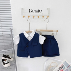 Set bộ set Vest gile công tử 3 chi tiết phong cách hàn quốc cho bé trai 1 đến 7 tuổi BERNIE H1224B23